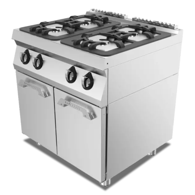 Četvorodelni plinski šporet na zatvorenom postolju