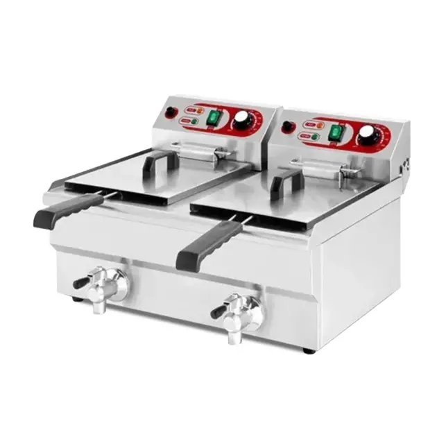 Električna friteza 2x10 l sa slavinom